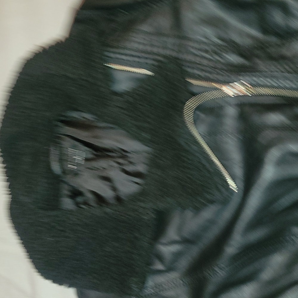 I ❤ Ronson jacket moto black faux leather and sherpa neckline silver zippers - Picture 5 of 12
